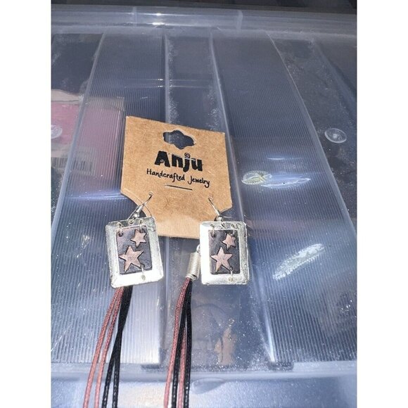 Anju Handcrafted Earring & Necklace Set Reach for the Stars Dangle & Pendant NWT - Picture 3 of 6